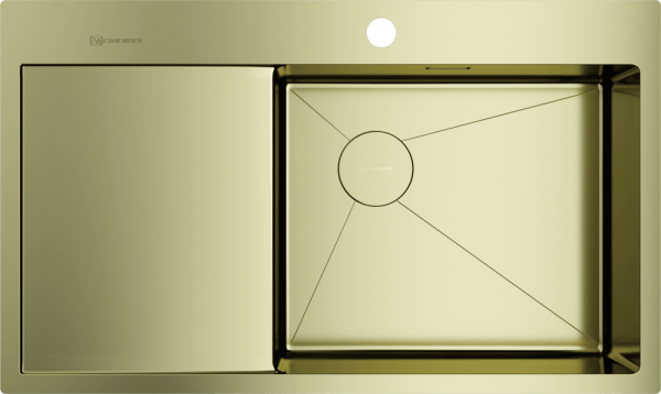 Кухонная мойка Omoikiri Akisame 86-R Side 4997046 светлое золото