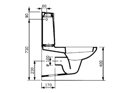 Бачок для унитаза Dolomite Garda J035800 белый