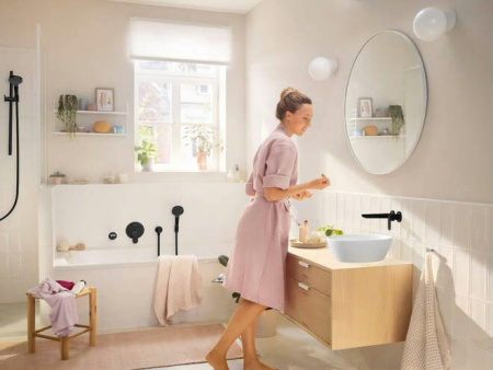 Смеситель для душа hansgrohe Rebris S 72466670 черный матовый
