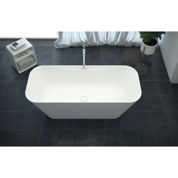 Ванна из литьевого мрамора Cezares Titan TITAN-SQUARE-170-70-57 170x70 см, отдельностоящая, белый
