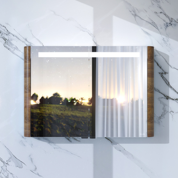 Зеркальный шкаф AM.PM Sensation M30MCX1001NF орех текстурированный с подсветкой