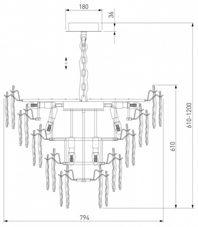 Подвесная люстра Bogate's Leaf 369
