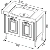 Раковина Aquanet Домино-90