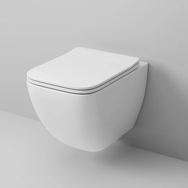 Унитаз подвесной Grossman GR-4447S безободковый, с сиденьем микролифт, белый