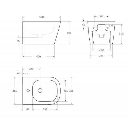 Биде подвесное BelBagno Albano BB120BH