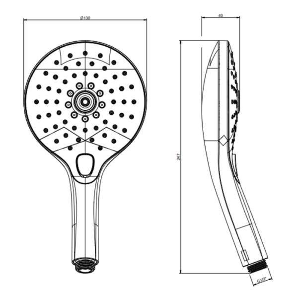 Душевая лейка Gessi Origini 47351#149