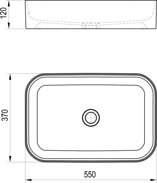 Раковина Ravak Ceramic 550 R XJX01155002