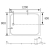 Душевой поддон Abber 120x80 AD3C128
