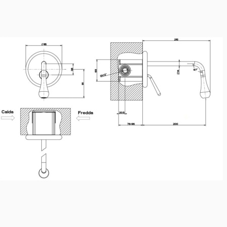 Смеситель для раковины Gessi Goccia 33684#031