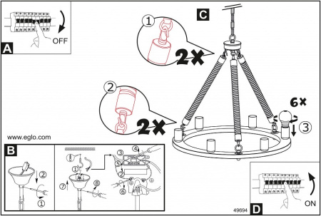 Подвесной светильник Eglo Findlay 49694