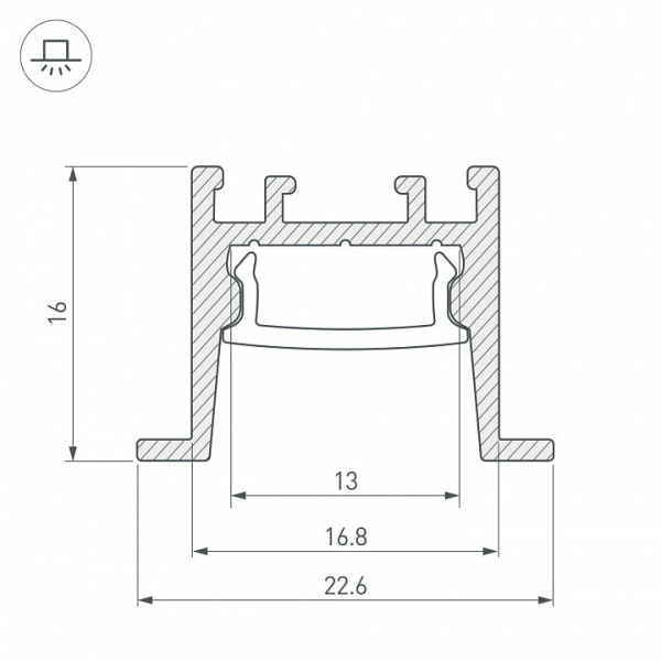 Профиль встраиваемый Arlight SL-COMFORT 031768