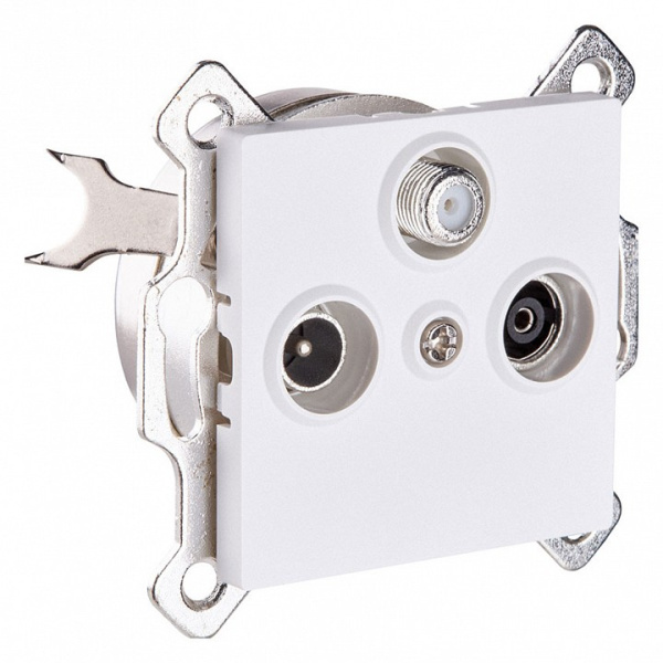 ТВ-розетка и SAT-розетка оконечная без рамки Kollinger  REA-036WM