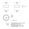 Раковина Milldue Azuma 45 5082*0 Bianco Opaco