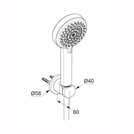 Душевой гарнитур Kludi Dive 6895039-00 черный матовый