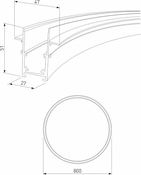 Трек встраиваемый Elektrostandard Slim Magnetic a066494