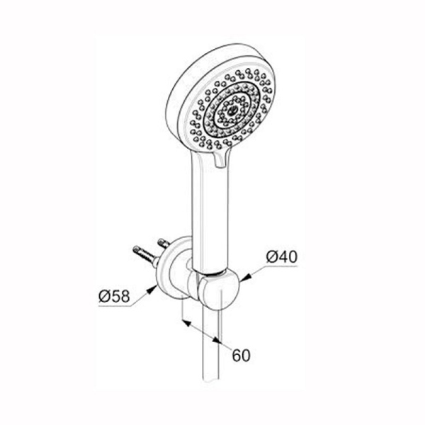 Душевой гарнитур Kludi Dive 6895039-00 черный матовый