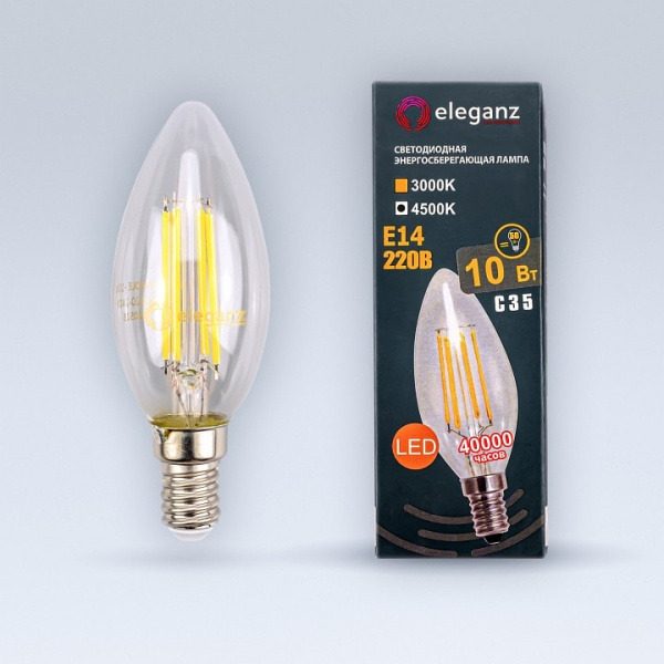 Лампа светодиодная Eleganz E14 10Вт 4500K 14001