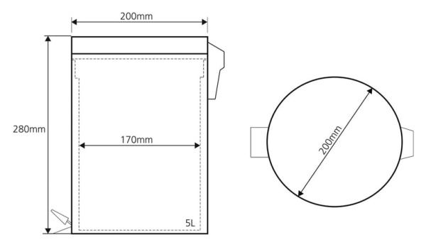 Ведро для мусора Bemeta Hotel 104315012 хром