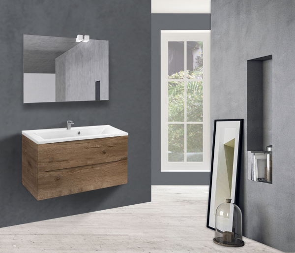 Тумба под раковину Vincea Mia 90 см VMC-2MA900VO серый