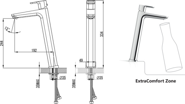 Смеситель для раковины Ravak TD 015.00 X070091