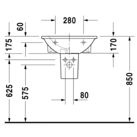 Раковина 55x48 см Duravit Darling New 2621550000