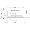 Акриловая ванна 160x70 см L Duravit DuraStyle 700292000000000