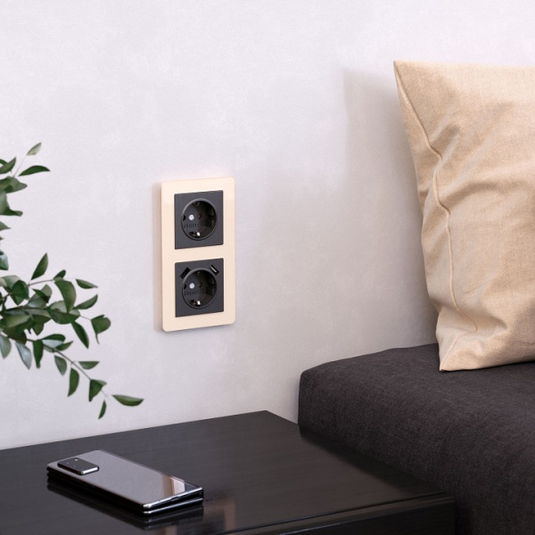 Рамка на 2 поста Werkel Acrylic (айвори) W0022743