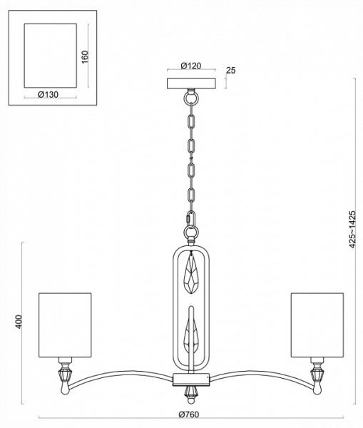 Подвесная люстра Freya Берег реки FR1007PL-07BS