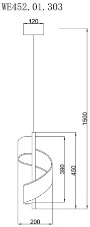 Подвесной светильник Wertmark Hilda WE452.01.303