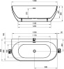Акриловая ванна Ravak Freedom W 166x80 XC00100027, черный матовый