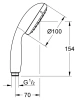 Смеситель для ванны с душем Grohe Baucurve 126741 хром