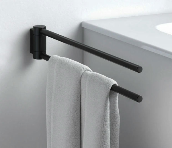 Полотенцедержатель Keuco Plan 14919370000 двойной черный матовый