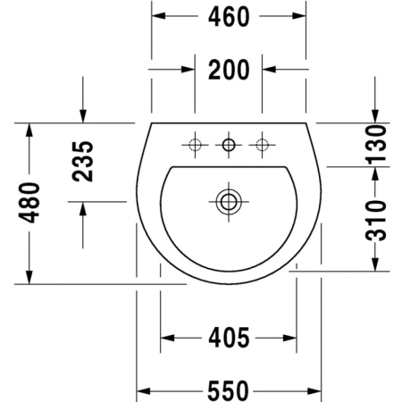 Раковина 55x48 см Duravit Darling New 2621550000