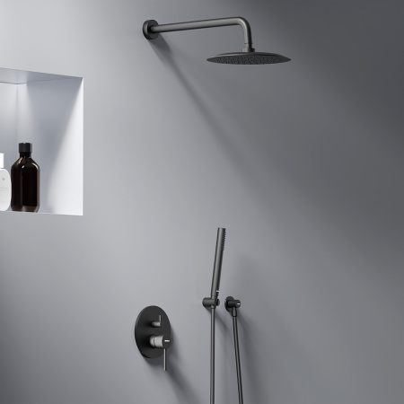 Душевой комплект Damixa Scandinavian Pure 936520300 черный матовый