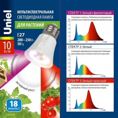 Лампа светодиодная Uniel LED E27 10Вт K UL-00011438