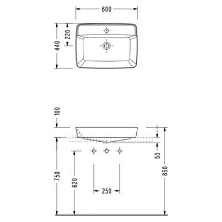Раковина 60x44 см Serel Rita RT30