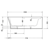 Акриловая ванна 190x90 см R Duravit Cape Cod 700363000000000