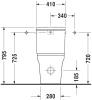 Чаша напольного унитаза Duravit P3 Comforts 2167090000 безободковый