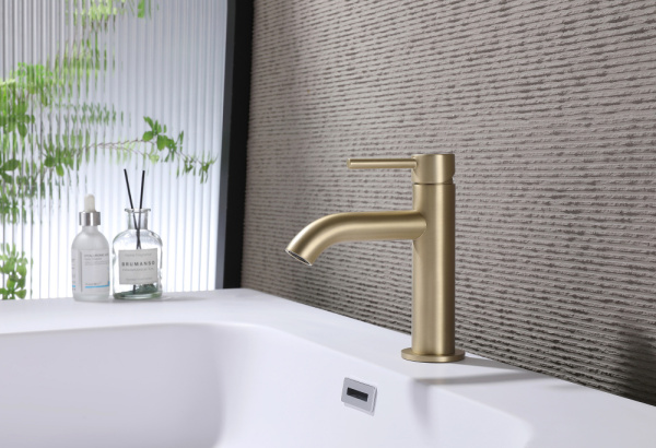 Смеситель для раковины Abber Wasser Kreis AF8110G золото матовое