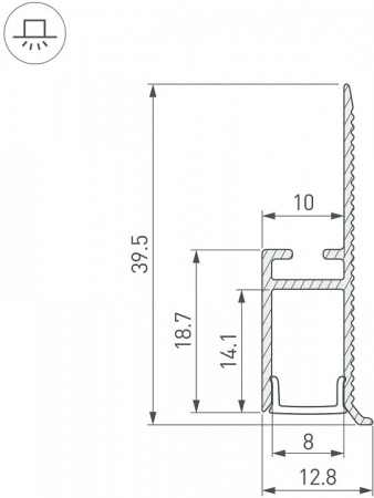 Профиль встраиваемый Arlight FANTOM-BENT 043692