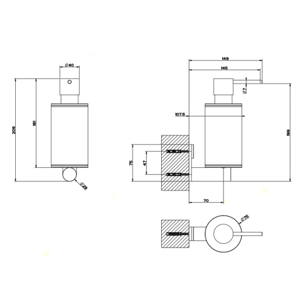 Дозатор для мыла Gessi 316 54714#239 черный