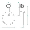 Полотенцедержатель THG Panthre cristal clair A2H.A02.504N