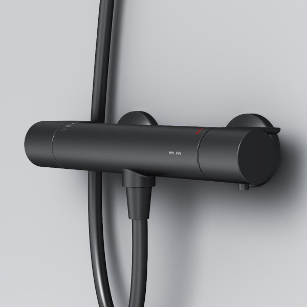Термостатический смеситель для душа AM.PM X-Joy F85A40022 черный матовый