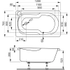 Акриловая ванна 120x70 см Vagnerplast Nike VPBA127NIK2E-04