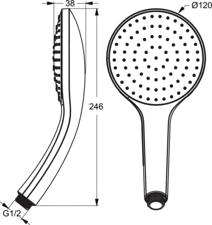 Лейка для душа Ideal Standard IdealRain Soft B9404AA