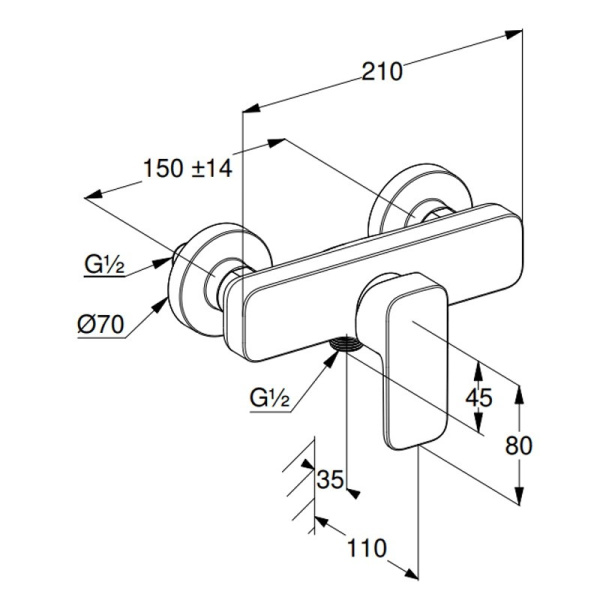Смеситель для душа Kludi Renon 428310575