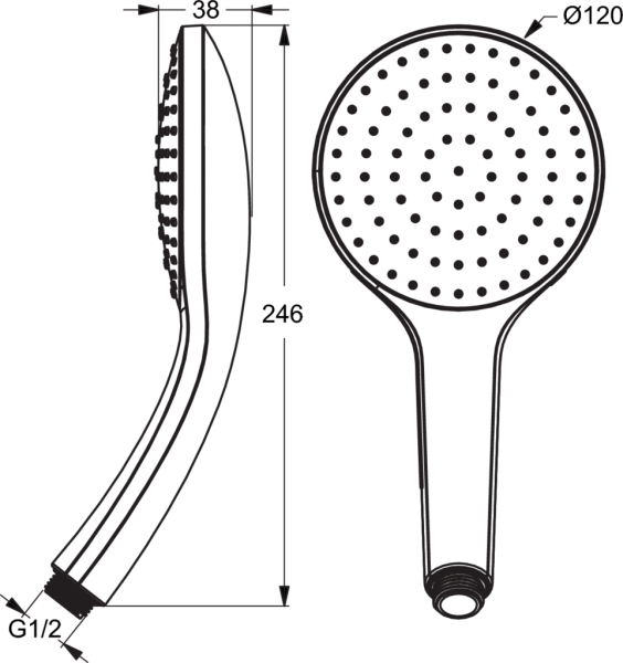 Лейка для душа Ideal Standard IdealRain Soft B9404AA