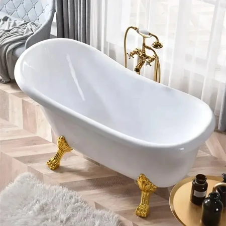Акриловая ванна Ceruttispa Classic CT9667 157x77 см, отдельностоящая, белый