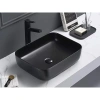Раковина-чаша CeramaLux 2105B 50x39 см, накладная, черный глянец