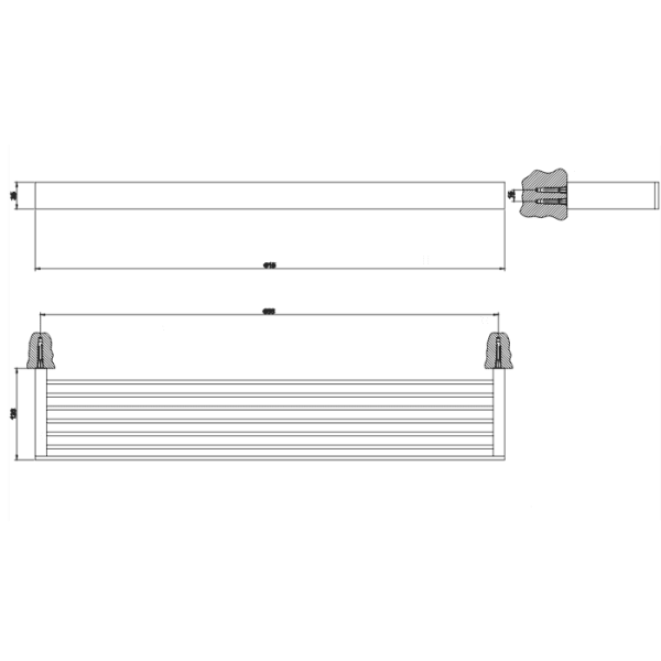 Полочка Gessi Rettangolo 60 см 20949#031